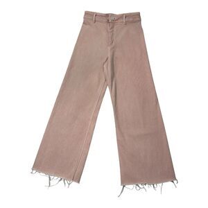 Zara Woman Jeans Women Pink  6 Wide Leg The Marine Premium Denim‎ High Rise Pant